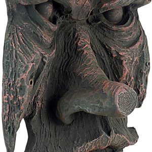 Design Toscano Nottingham Woods Greenman Tree Face Indoor/Outdoor Fantasy Wall Sculpture, 15 inches tall, Cast Stone Resin, Woodtone Finish