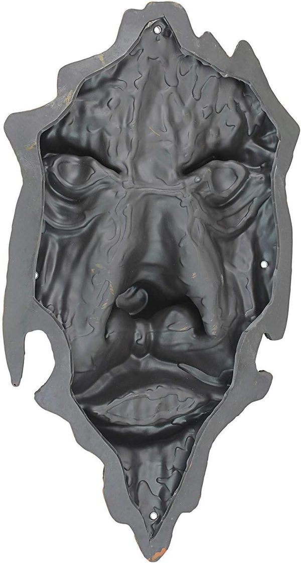 Design Toscano Nottingham Woods Greenman Tree Face Indoor/Outdoor Fantasy Wall Sculpture, 15 inches tall, Cast Stone Resin, Woodtone Finish - Image 6