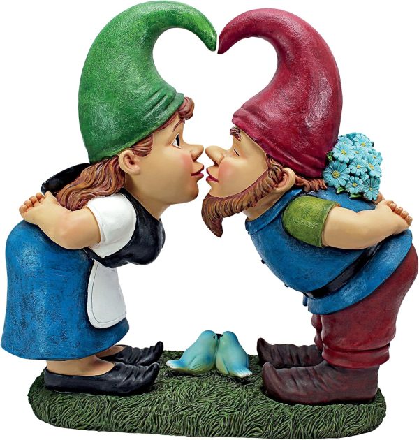 Design Toscano QM2796400 Garden Gnome Statue - Kiss and Tell Lover Gnomes - Lawn Gnome,,full color - Image 2